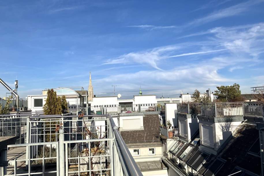 Beste Adresse! Helle Maisonette Wohnung mit Balkon, Wintergarten und Terrasse mit Blick zum Stephansdom, Wohnung-miete, 3.700,00,€, 1010 Wien 1., Innere Stadt