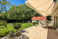 Sievering: Luxuriöse Garten-Oase mit Depot-Gebäude, Pool & Tiefgarage