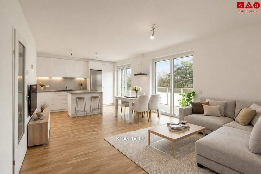 Ruhelage am Bindermichl: Perfekt aufgeteilte 3-Zimmer Wohnung mit 26 m² großem Balkon