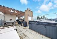Maisonette mit Dachterrasse, Whirlpool &amp; Panoramablick - Ihr Penthouse-Traum mit Garagenplatz und Massmöbel in Hollabrunn!