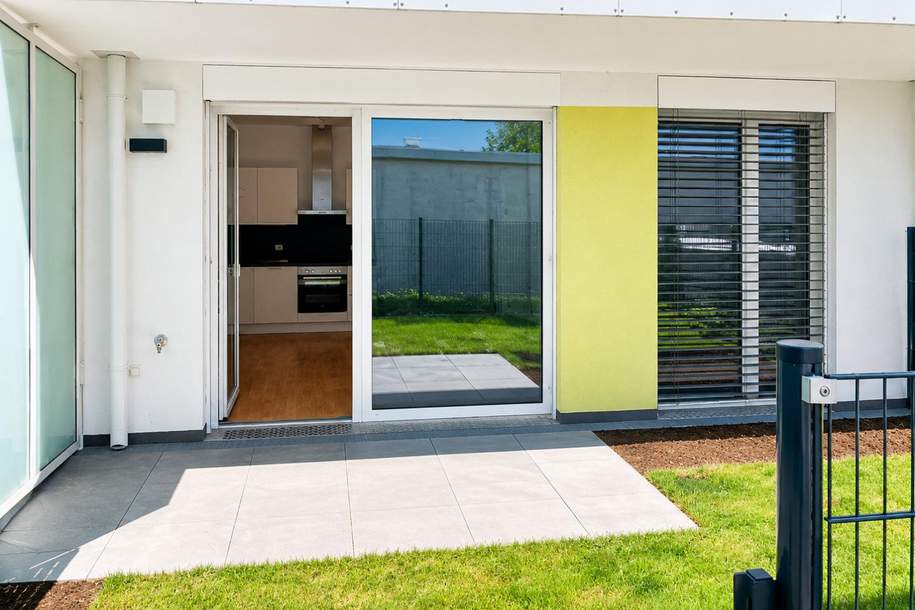 Gartenwohnung mit Terrasse, Eigengarten und Garage, Wohnung-miete, 976,25,€, 1220 Wien 22., Donaustadt