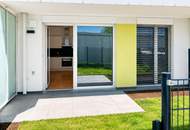 Gartenwohnung mit Terrasse, Eigengarten und Garage
