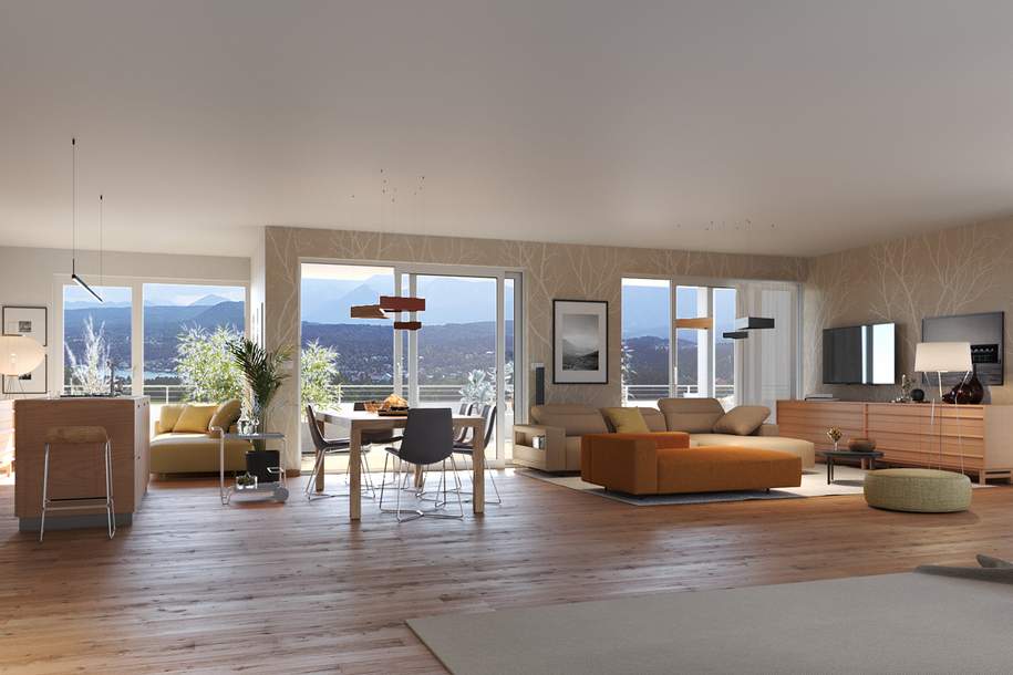 Velden HILLS! 3-Zimmer-Penthousewohnung mit XXL-Sonnenterrasse und Bergblick, Wohnung-kauf, 830.000,€, 9220 Villach Land