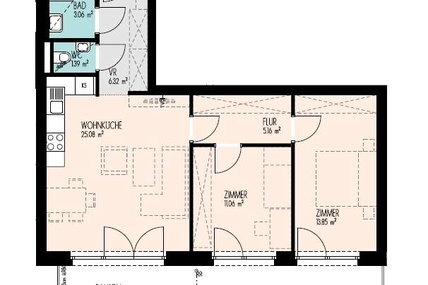 Großer Balkon mit Abendsonne I Modern und top geschnitten I Nahe Auster, Wohnung-miete, 1.050,16,€, 8020 Graz(Stadt)