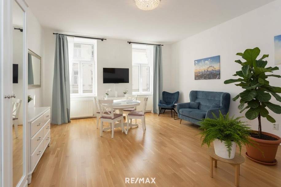 Charmante vollmöblierte 2-Zimmer Still Altbauwohnung im Herzen von 1020 Wien!, Wohnung-kauf, 279.000,€, 1020 Wien 2., Leopoldstadt