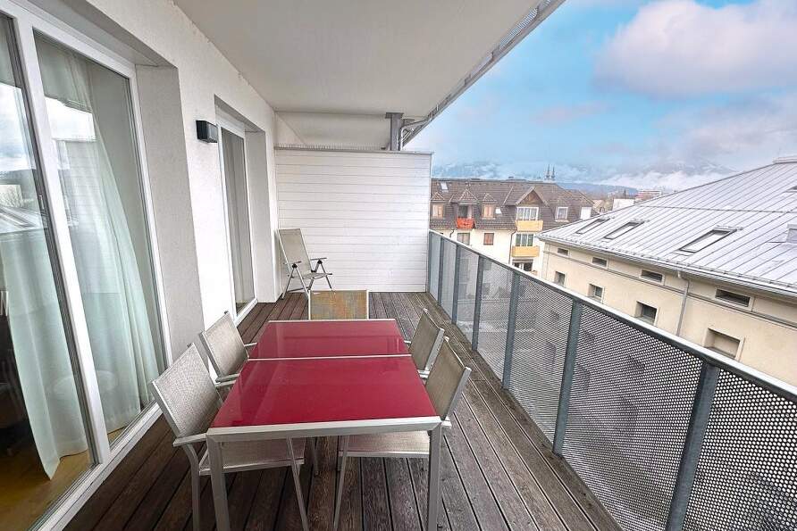 Wohlfühloase nähe Zentrum Villach: Möblierte und lichtdurchflutete 2-Zimmer Wohnung mit sonnigem Balkon und moderner Ausstattung!, Wohnung-miete, 880,00,€, 9500 Villach(Stadt)