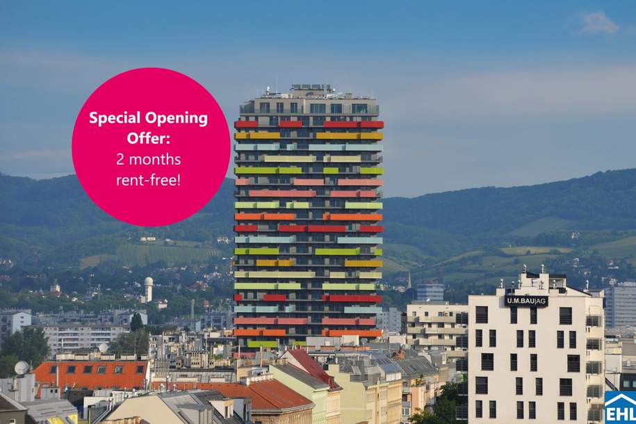 Vienna City Flair &amp; Nature Combined: Living at Nordwestbahnhof, Wohnung-miete, 1.205,40,€, 1200 Wien 20., Brigittenau
