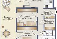 Neuwertige 3-Zimmer Terrassenwohnung mit Garage