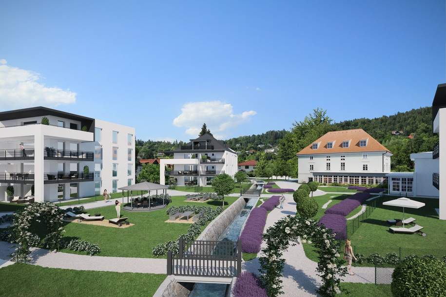 Wohnen im Schlosspark in Krumpendorf - Moderne Ausstattung, sonniger Balkon und zentrale Lage!, Wohnung-kauf, 345.000,€, 9201 Klagenfurt Land