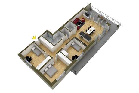 Neuwertige zentrumsnahe Seeblickwohnung mit großem Balkon!, Wohnung-kauf, 649.000,€, 5163 Salzburg-Umgebung
