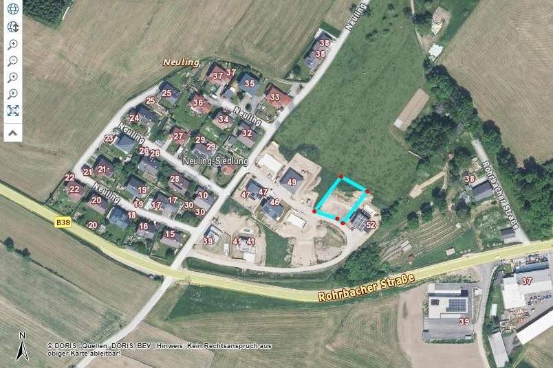 Grundstück in neuer Siedlung NEULING !!! inkl. Plan baugenehmigtem Doppelhaus, Grund und Boden-kauf, 41.967,€, 4184 Rohrbach