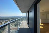 Marina Tower: Über den Dächern Wiens – vermietete 3-Zimmer-Eckwohnung im 22. Stock mit Loggia und Weitblick