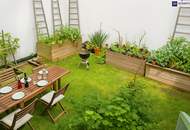Gartenwohnung mit Urlaubsfeeling in Währing – 2 Balkone, Kamin &amp; privater Eigengarten nahe Gersthof