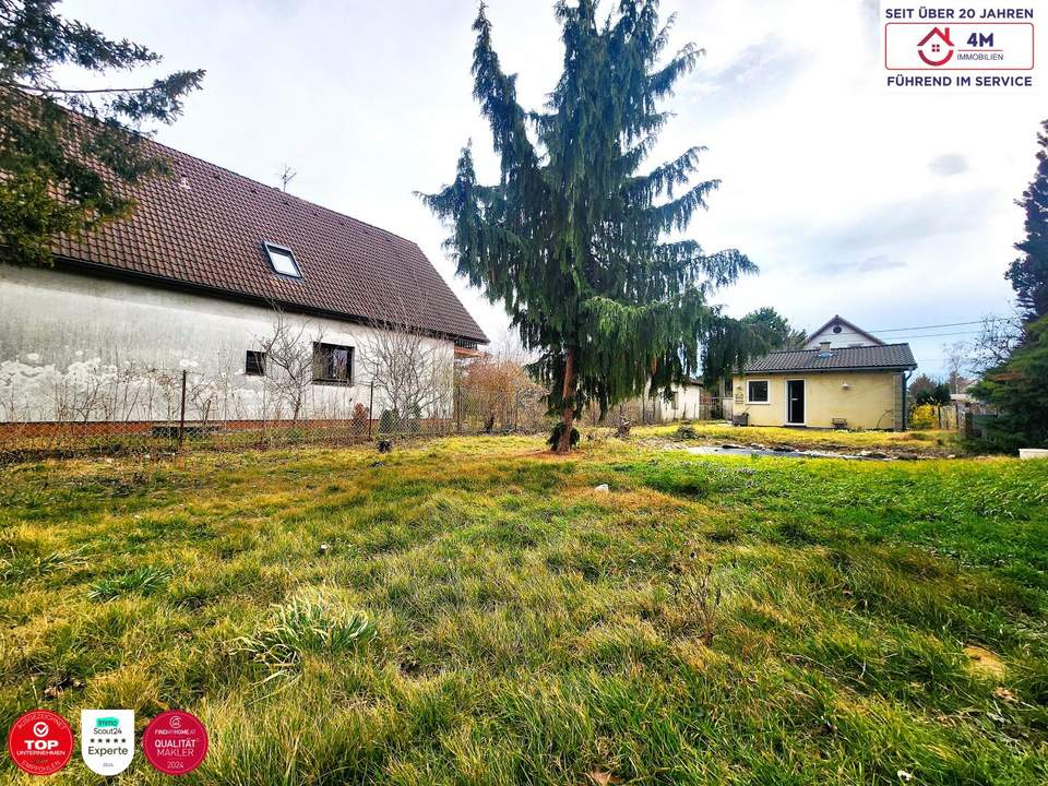 Aufgeschlossenes Grundstück in ruhiger Lage Wien Essling zu verkaufen