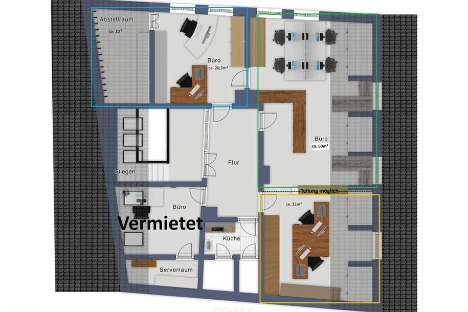 Ihr neuer Arbeitsplatz: Helle, flexible Büros in Dobersberg, Gewerbeobjekt-miete, 250,00,€, 3843 Waidhofen an der Thaya