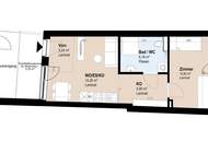 Neubauwohnung im 3. Stock mit 2 Zimmern