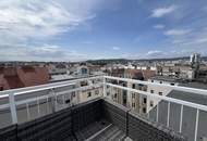 Luxuriöse zweistöckige Wohnung mit atemberaubendem Stadtblick + Balkon und geräumiger Terrasse! 15. Bezirk! U3