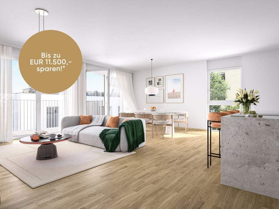 Nachhaltiges Wohnen beim Yppenplatz - Großzügige Dachgeschosswohnung - 3-Zimmer-Wohntraum