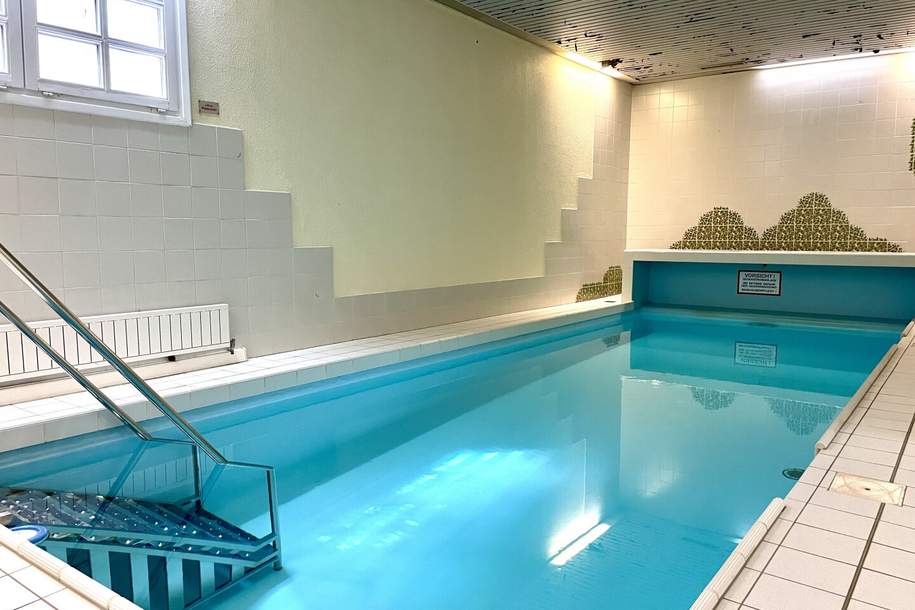 Stilvolle Dachgeschoßwohnung in exklusiver Grünruhelage im Herzen von Alt-Hietzing – mit Schwimmbad, Terrasse und Garagenplatz, Wohnung-miete, 1.734,58,€, 1130 Wien 13., Hietzing
