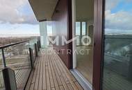 TOP-Ausblick: City mit Stephansdom, Donaukanal, Prater. Concierge, Party & BBQ Lounge, Pool usw.