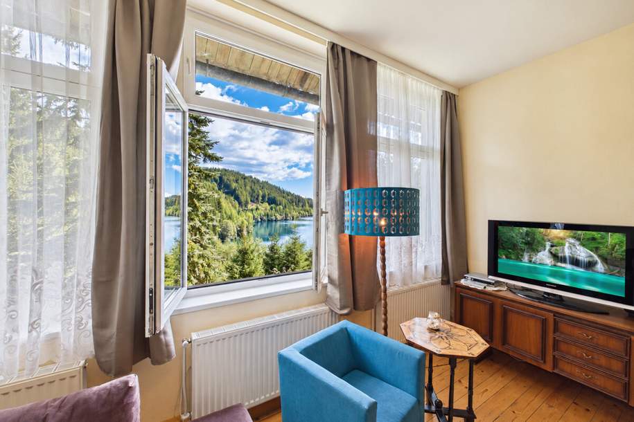 Naturidyll mit Seeblick – ehemalige Schule am Soboth-Stausee in Alleinlage mit viel Ruhe & Raum, Haus-kauf, 395.000,€, 9473 Wolfsberg