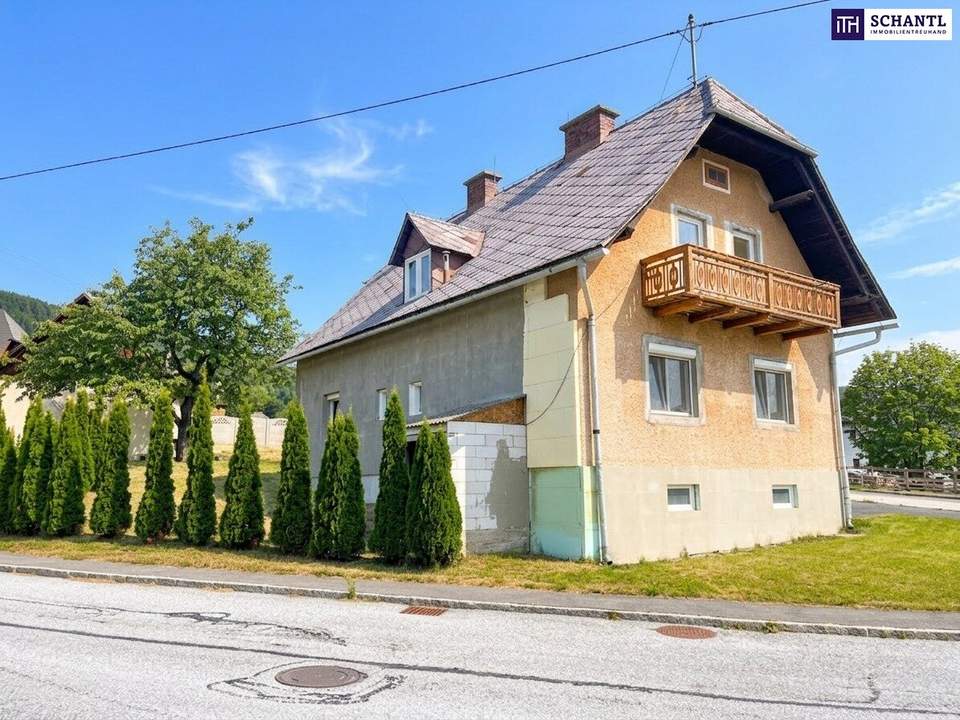 Viel Platz, viel Grün, viel Potenzial – renovierungsbedürftiges Einfamilienhaus mit schönem Grundstück - in 8654 Fischbach