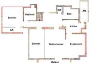 Top sanierte DG-Wohnung mit Balkon / nur 3 Wohneinheiten im Haus