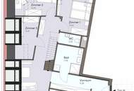 Penthouse-Feeling im Neubau: Lichtdurchflutete 4-Zimmer-Maisonette mit außergewöhnlich großer Dachterrasse!