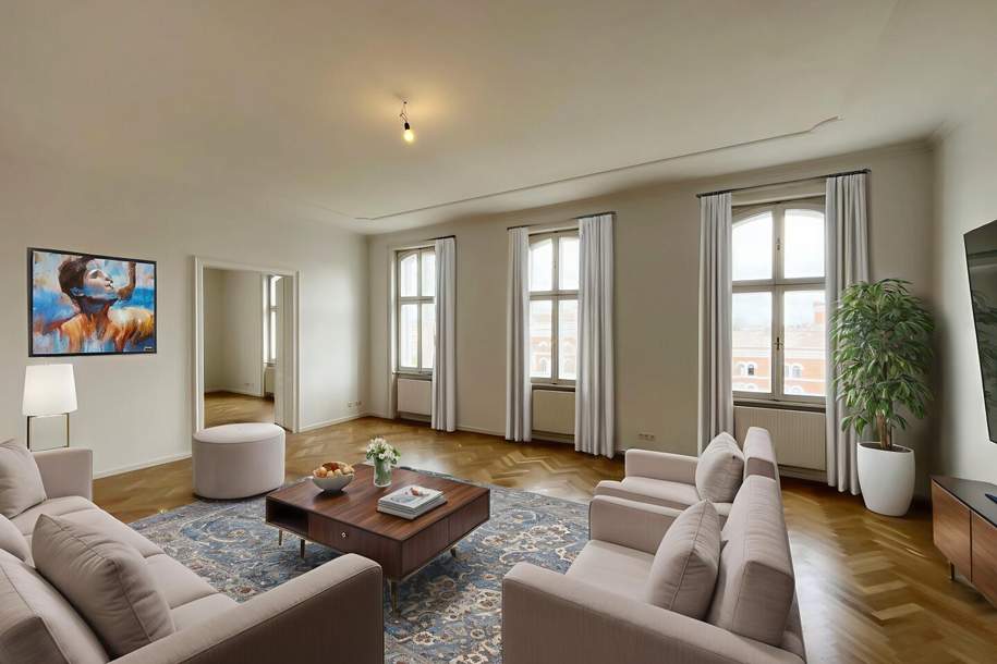 1090! Prachtvolle 3,5-Zimmer Altbauwohnung nahe Schottentor!, Wohnung-miete, 3.827,95,€, 1090 Wien 9., Alsergrund