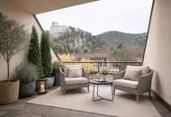 Stilvolle 3,5-Zimmer-Wohnung mit Terrasse und herrlichem Panorama auf die historischen Burgruinen