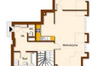 Dachgeschoß-Wohnung mit Terrasse an der Liesing