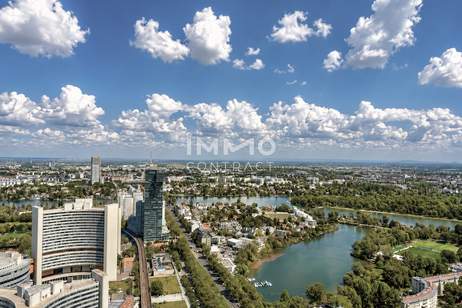44. Etage: DC2 Tower mit LOGGIA & Wasserblick, Wohnung-miete, 1.100,00,€, 1220 Wien 22., Donaustadt