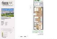Hochwertiges Reihenhaus (Ziegelmassivbau) mit 4,5 Zimmern, Eigengarten, Dachterrasse, Keller u. Garagenplatz, provisionsfrei!