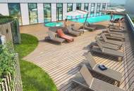 THE ONE TOWER Apartment mit Designermöbeln und herrlichem WEITBLICK + Pool, Sauna, Fitness und vielen Extras im Haus ab 04.05.2026 zur Miete frei!