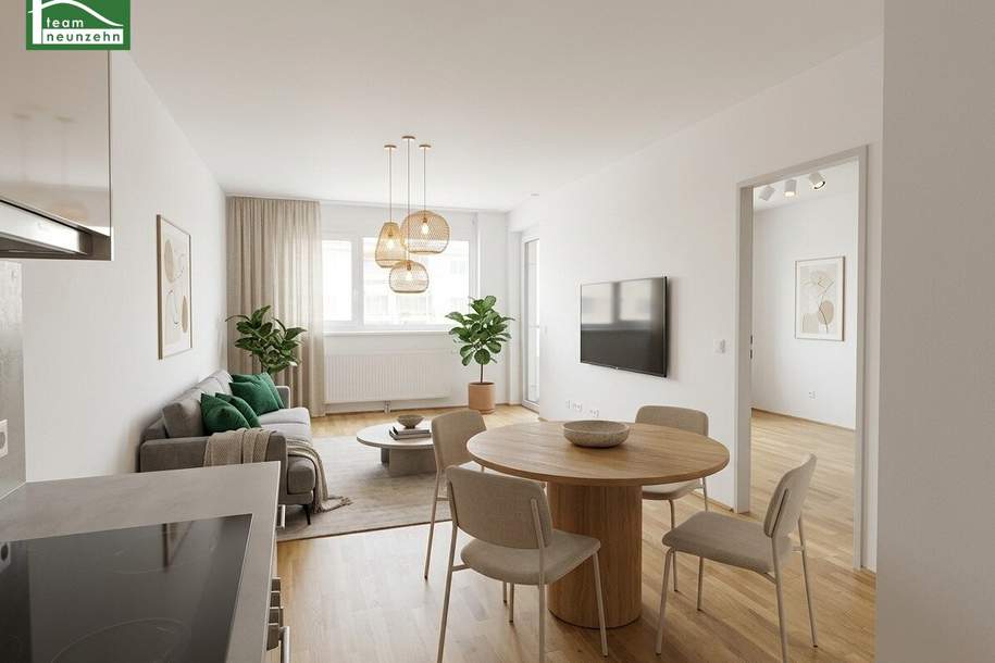 Helle 2-Zimmer-Wohnung mit Einbauküche und Loggia – verfügbar ab Oktober!, Wohnung-miete, 803,33,€, 1210 Wien 22., Donaustadt