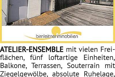 ATELIER-ENSEMBLE mit vielen Freiflächen, fünf loftartige Einheiten, Balkone, Terrassen, Souterrain m, Gewerbeobjekt-kauf, 1180 Wien 18., Währing