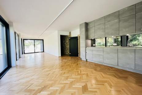 Ca. 3000 m² weitläufiges und stilvoll gestaltetes Gartenareal mit Terrassen, Pavillon und exklusiven Rückzugsbereichen – ideale Kulisse für Events, Kundentermine oder Outdoor-Inszenierungen., Haus-miete, 6.790,00,€, 1190 Wien 19., Döbling