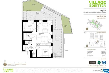 URBAN DAHEIM - VILLAGE IM DRITTEN, Wohnung-kauf, 589.000,€, 1030 Wien 3., Landstraße