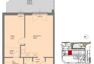 Hofseitige Wohnung - 2 Zimmer Neubauwohnung mitten in der Stadt