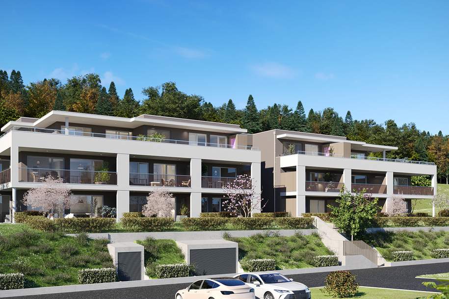 Velden HILLS! 3-Zimmer-Gartenwohnung mit Bergblick, Wohnung-kauf, 559.000,€, 9220 Villach Land