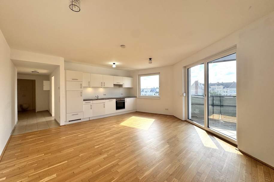 Helle Wohnung mit Weitblick - 4. Liftstock - Neubau inkl. Einbauküche, Wohnung-miete, 1.050,01,€, 1210 Wien 21., Floridsdorf