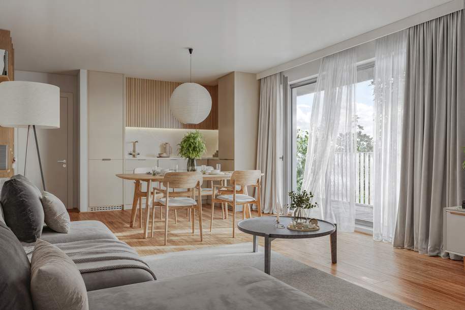 Fertigstellung noch in diesem Jahr | Neubauprojekt in der Schwarzelackenau beim Marchfeldkanal – noch 13 Einheiten verfügbar!, Wohnung-kauf, 430.000,€, 1210 Wien 22., Donaustadt