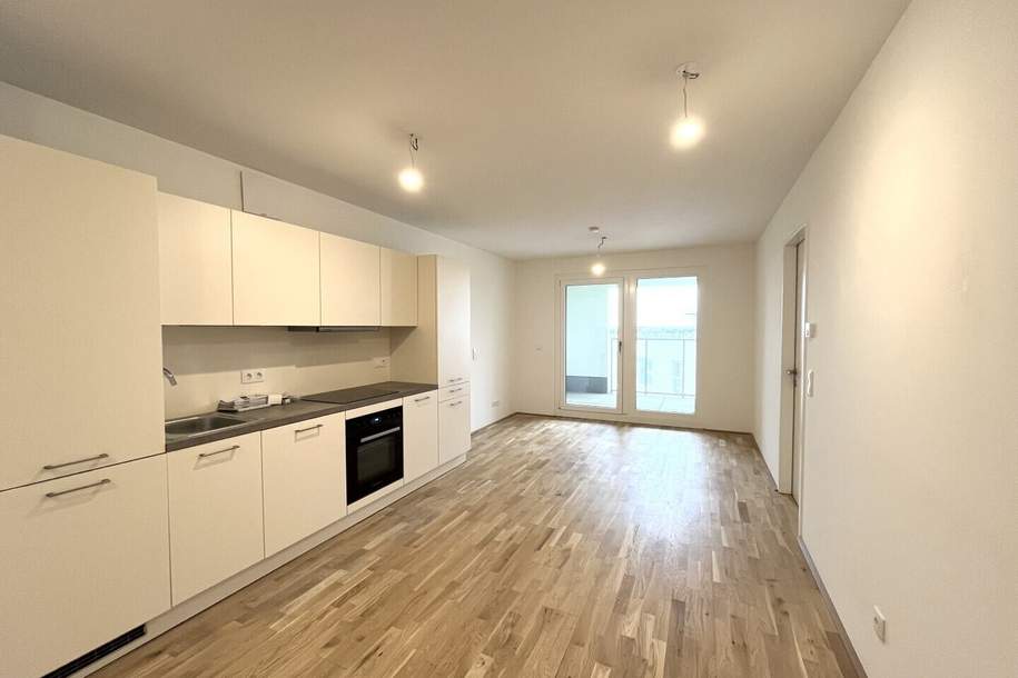 1220! Schöne 3-Zimmer Wohnung mit Balkon und tollem Blick nahe Badeteich Hirschstetten!, Wohnung-miete, 1.428,25,€, 1220 Wien 22., Donaustadt