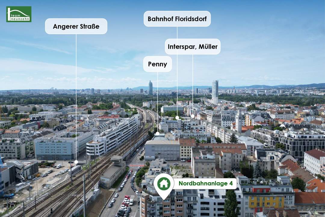 Angerer living - 3.5-Zimmer Wohnung in Hofruhelage und direkter Nähe zu Floridsdorf U6 mit großer Terrasse!