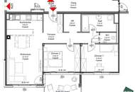 Ideal für eine Familie oder Paare: Moderne 3-Zimmer-Wohnung mit Balkon nahe Austrian Institute of Technology