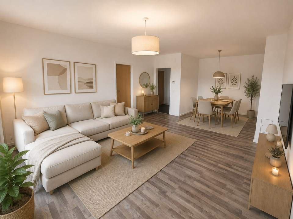 Große helle 72m² / 3-Zimmerwohnung mit Loggia &amp; Garage