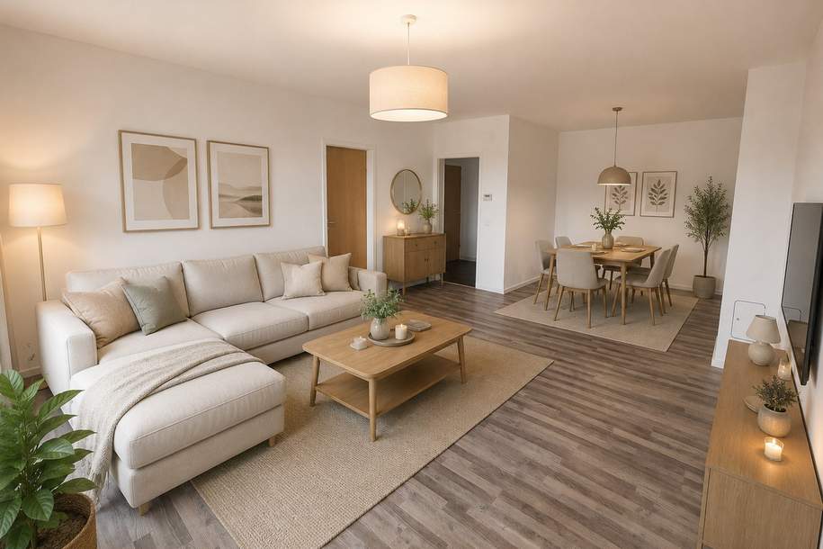 Große helle 72m² / 3-Zimmerwohnung mit Loggia & Garage, Wohnung-miete, 905,00,€, 2320 Bruck an der Leitha