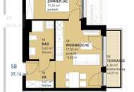 Neubauwohnung im Grünen – moderne 2-Zimmer-Wohnung mit Terrasse im Herzen von Aspern