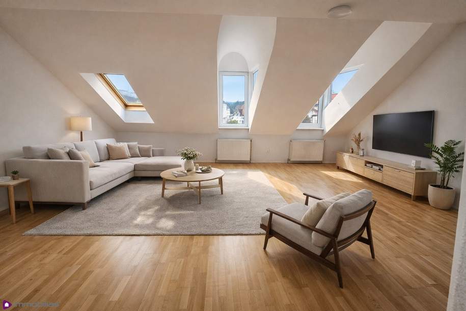 Traumhafter Blick von der Dachterrasse in die Ferne...., Wohnung-miete, 1.360,00,€, 1140 Wien 14., Penzing