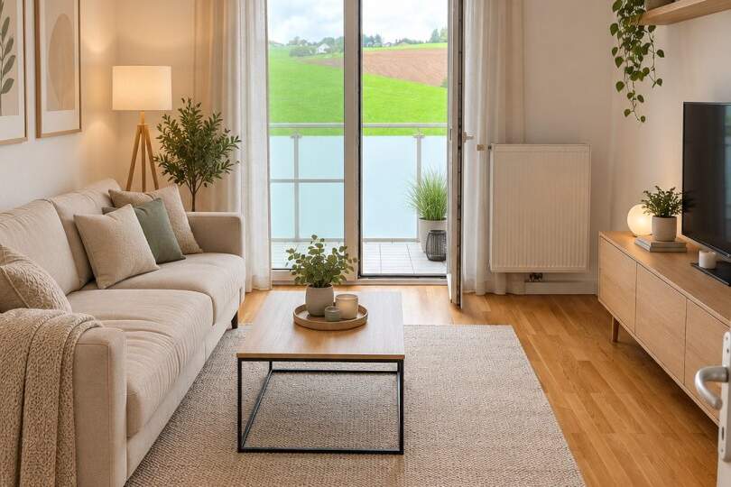 62,70 m² Wohnkomfort in Schardenberg - Gepflegte 2-Zimmer-Wohnung mit Balkon! Nur 20 Minuten nach Passau!, Wohnung-miete, 551,73,€, 4784 Schärding